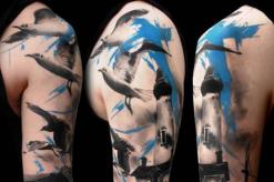 Seagull tattoo: the meaning of a seabird in body painting